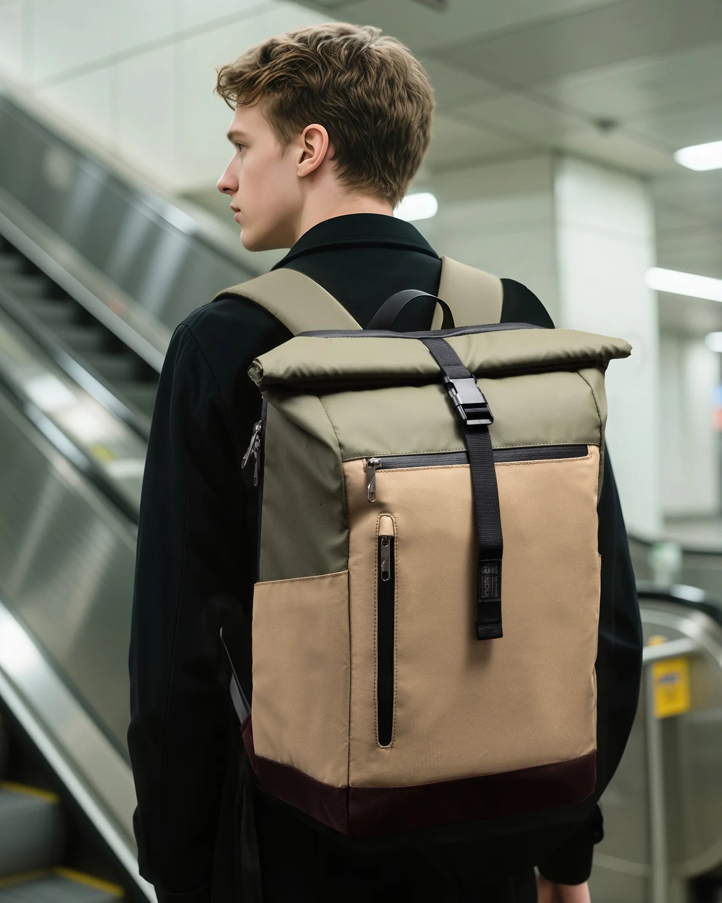 Balo Đeo Vai inateck Roll Top Waterproof Backpack Cho Laptop 17-inch BP01003 25-30L - Ảnh 7