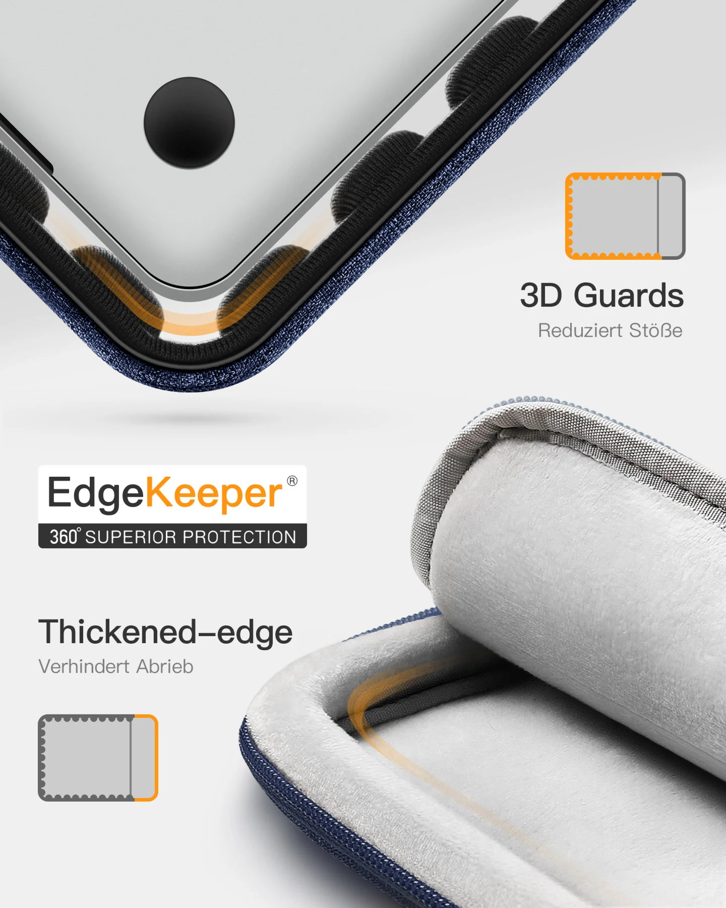 Túi Chống Sốc inateck EdgeKeeper 360° S1 Cho Laptop 14 inch/MacBook Air 15 inch LB01006-15 - Ảnh 22