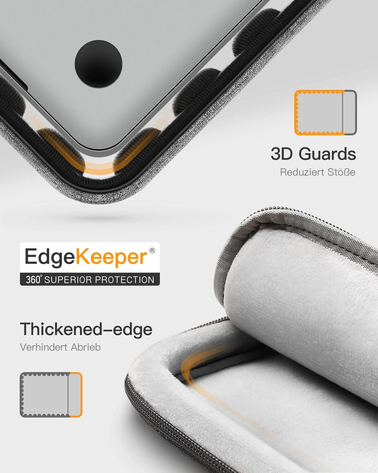 Túi Chống Sốc inateck EdgeKeeper 360° S1 Cho Laptop 14 inch/MacBook Air 15 inch LB01006-15 - Ảnh 6
